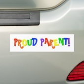 Proud Single Parent Gay Rainbow-Bumpersticker Bumpersticker (Op auto)