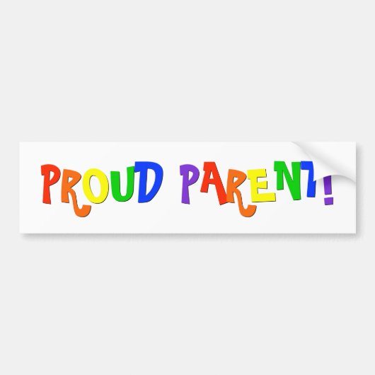 Proud Single Parent Gay Rainbow-Bumpersticker Bumpersticker (Voorkant)