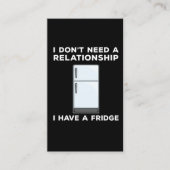 Proud Single Person Ik heb een Fridge Lover Visitekaartje (Voorkant)