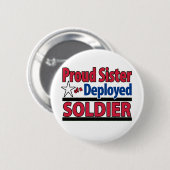 Proud Sister van een Opgestelde Soldaat Ronde Button 5,7 Cm (Voorkant /achterkant)