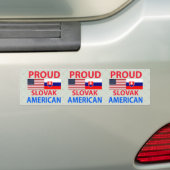 Proud Slowaaks Amerikaans Bumpersticker (Op auto)