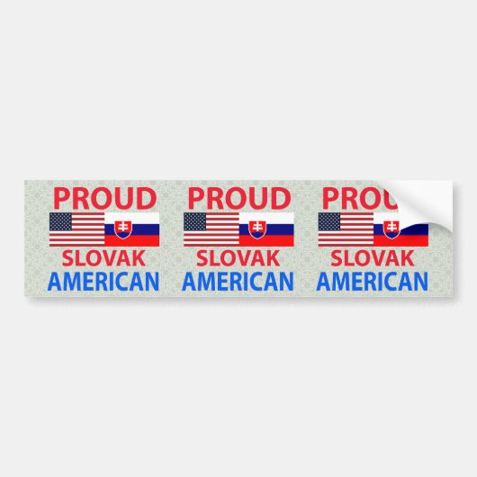 Proud Slowaaks Amerikaans Bumpersticker (Voorkant)