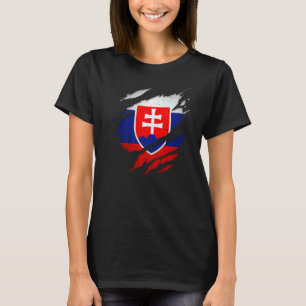 Proud Slowaakse Torn Ript de vlag van Slowakije T-shirt