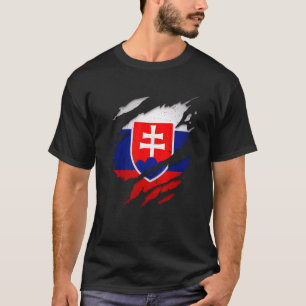 Proud Slowaakse Torn Ript de vlag van Slowakije T-shirt
