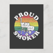 Proud Smoker Retro LGBT BBQ Smoker T-Shirt Briefkaart (Voorkant)