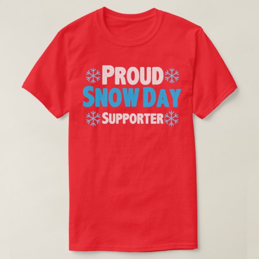 Proud-sneeuwsupporter T-shirt (Design voorkant)