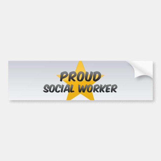 Proud Social Worker Bumpersticker (Voorkant)