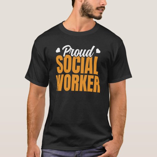 Proud Social Worker Graduation Work Job T-shirt (Voorkant)