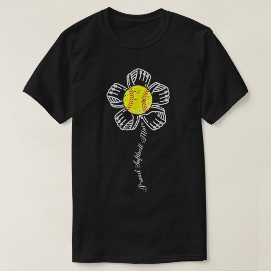 Proud Softball Shirt Baseball Moederdag (Design voorkant)