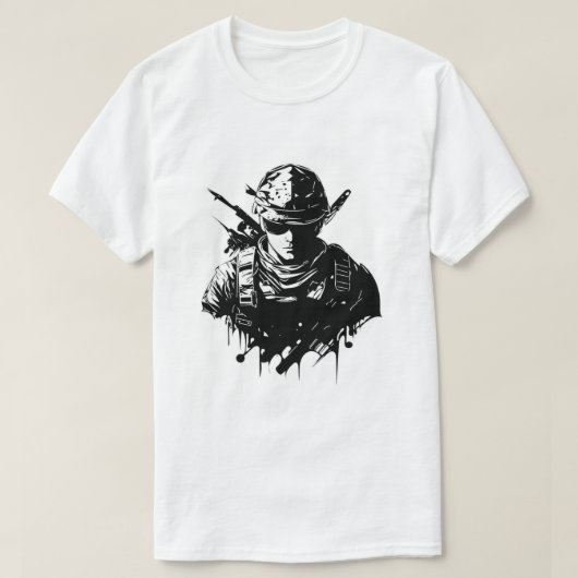 Proud Soldier T-Shirt – Eer, Moed & Kracht (Design voorkant)