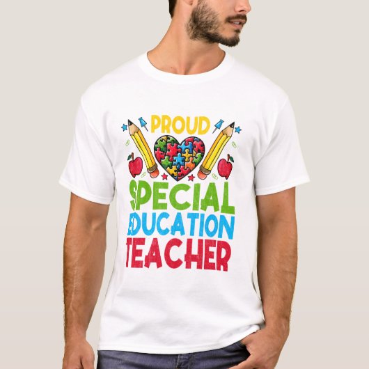Proud Special Education Teacher T-shirt (Voorkant)