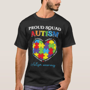 Proud Squad Autisme Ondersteuning Autisme Bewustzi T-shirt