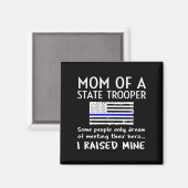Proud State Trooper Mom Mother Thin Blue Line Amer Magneet (Voorkant / Achterkant)