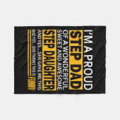 Proud Step Dad Father Day Gift For Stepdad From St Fleece Deken (Voorkant (Horizontaal))