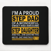Proud Step Dad Father Day Gift For Stepdad From St Muismat (Voorkant)