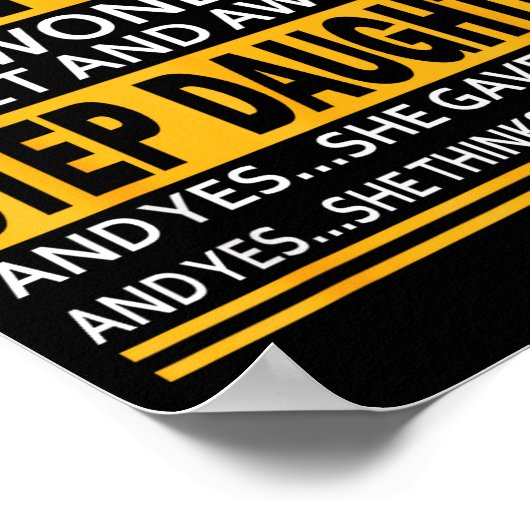 Proud Step Dad Father Day Gift For Stepdad From St Poster (Hoek)