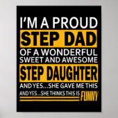 Proud Step Dad Father Day Gift For Stepdad From St Poster (Voorkant)