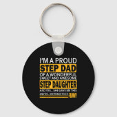 Proud Step Dad Father Day Gift For Stepdad From St Sleutelhanger (Voorkant)