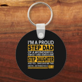 Proud Step Dad Father Day Gift For Stepdad From St Sleutelhanger (Voorkant)