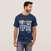 Proud Step Dad Gay Pride Month LGBQ T-shirt (Voorkant volledig)