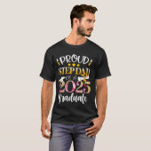 Proud Step Dad van een klasse van 2025 Afstuderen T-shirt (Voorkant volledig)