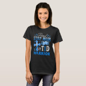 Proud Step Mam van T1D Warrior Diabetes Bewustheid T-shirt (Voorkant volledig)