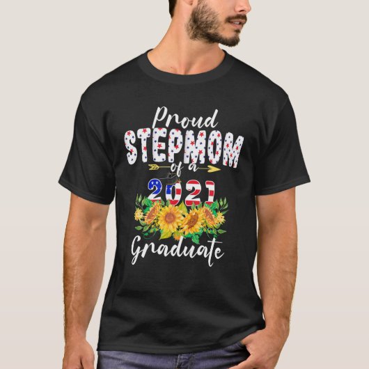 Proud Stepmam van een klasse van 2021 Afstuderen A T-shirt (Voorkant)