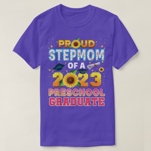 Proud Stepmam van klasse 2023 Afstuderen S T-shirt (Design voorkant)