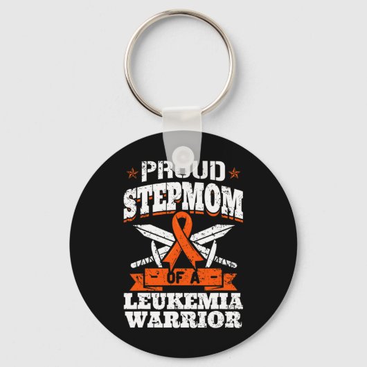 Proud Stepmamma van een leukemiekemiesurk Bloo Sleutelhanger (Voorkant)