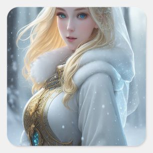 Proud Support of Snow Days Vierkante Sticker