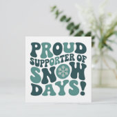 Proud Supporter Of Snow Days Teacher Christmas  Kaart (Staand voorkant)