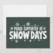 Proud Supporter of Snow Days Winter Snowflake  Kaart (Voorkant / Achterkant)