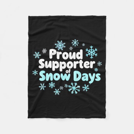 Proud Suprter Of Snow Days Chemistry Teacher Snow  Fleece Deken (Voorkant)