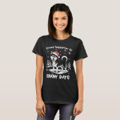 Proud Suprter Of Snow Days Cute Winter Snowflake F T-shirt (Voorkant volledig)