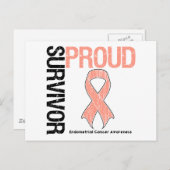 Proud Survivor - endometriale kanker Briefkaart (Voorkant / Achterkant)