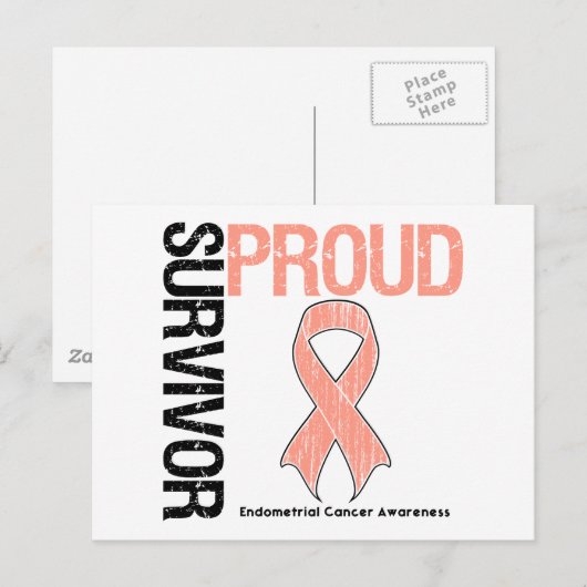 Proud Survivor - endometriale kanker Briefkaart (Voorkant / Achterkant)