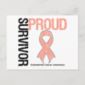 Proud Survivor - endometriale kanker Briefkaart (Voorkant)