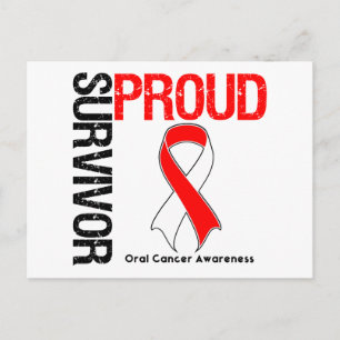 Proud Survivor - orale kanker Briefkaart
