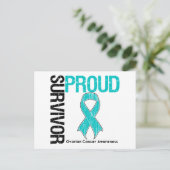 Proud Survivor - Ovariumkanker Briefkaart (Staand voorkant)