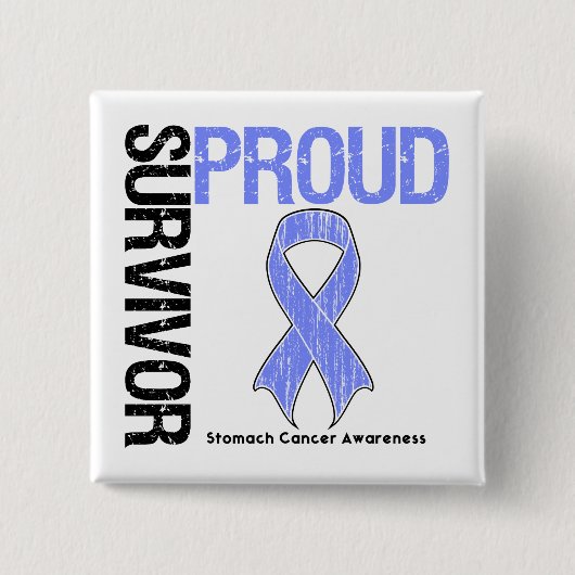 Proud Survivor - Stomach Cancer Vierkante Button 5,1 Cm (Voorkant)
