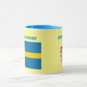 Proud Swede Flag and Crest Mok (Midden)