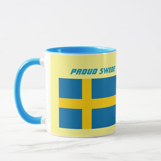 Proud Swede Flag and Crest Mok (Links)