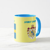 Proud Swede Flag and Crest Mok (Voorkant rechts)