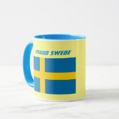 Proud Swede Flag and Crest Mok (Voorkant links)