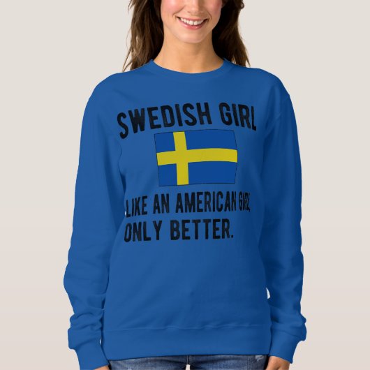 Proud Swedish Girl Sweden Flag Swedish Roots  Trui (Voorkant)