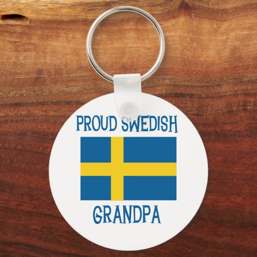Proud Swedish Grandpa Sleutelhanger (Voorkant)
