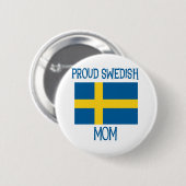 Proud Swedish Mam Ronde Button 5,7 Cm (Voorkant /achterkant)