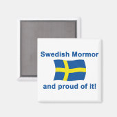 Proud Swedish Mormor (grootmoeder) Magneet (Voorkant / Achterkant)