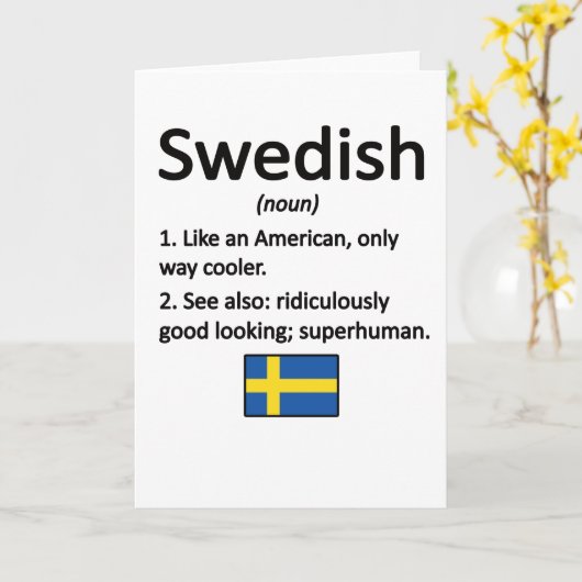 Proud Swedish Roots Zweden vlag Zweeds erfgoed Kaart (Gele Bloem)