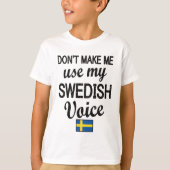Proud Swedish Roots Zweden vlag Zweeds erfgoed T-shirt (Voorkant)